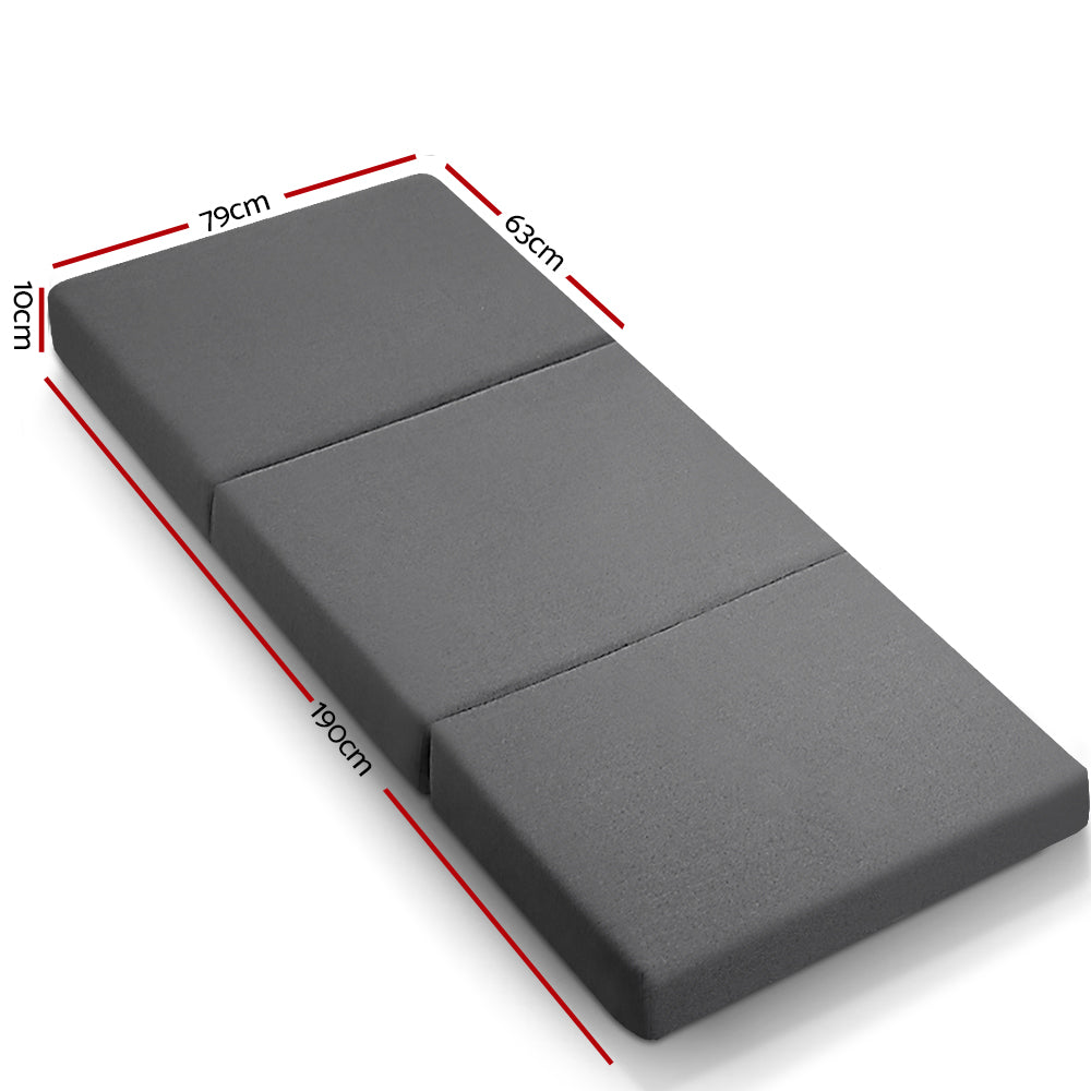 Sofas & Sofa Beds: Giselle Bedding Foldable Mattress Folding Foam Bed Single Grey