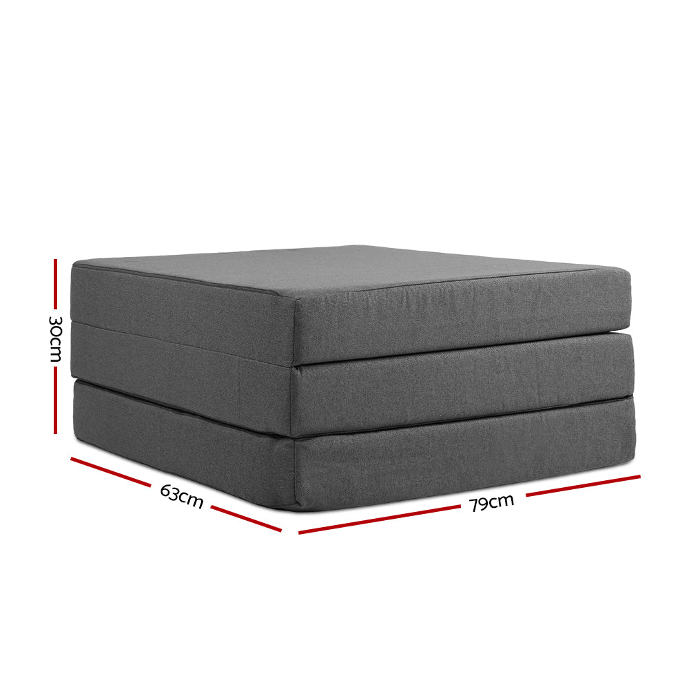 Sofas & Sofa Beds: Giselle Bedding Foldable Mattress Folding Foam Bed Single Grey