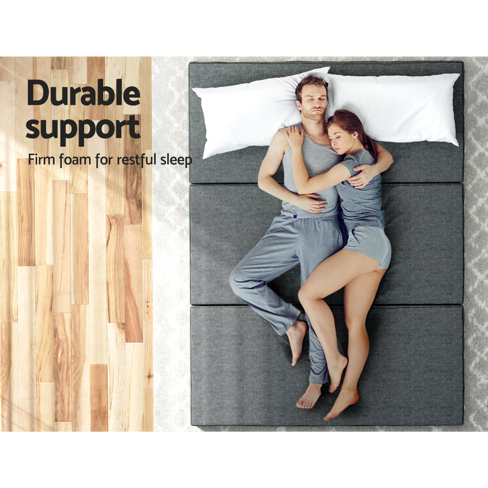 Pillows: Giselle Bedding Foldable Mattress Folding Foam Queen Grey