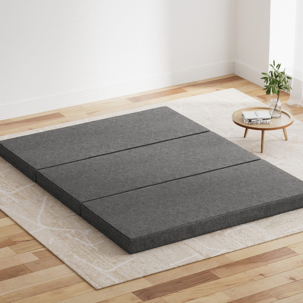 Pillows: Giselle Bedding Foldable Mattress Folding Foam Queen Grey