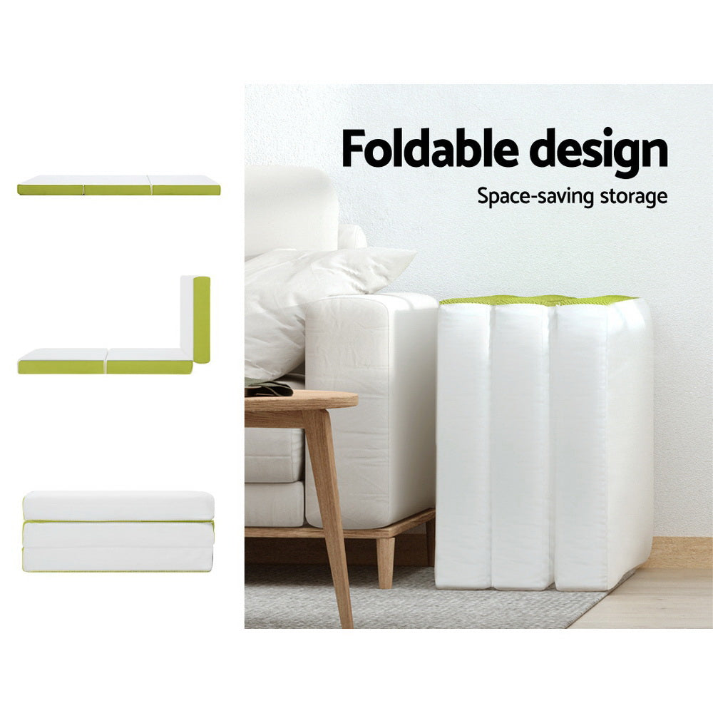 Pillows: Giselle Bedding Foldable Mattress Folding Foam Trifold Green