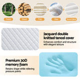 Giselle Bedding Foldable Mattress Folding Sofa Bed Tri-Fold Memory Foam Tencel Queen