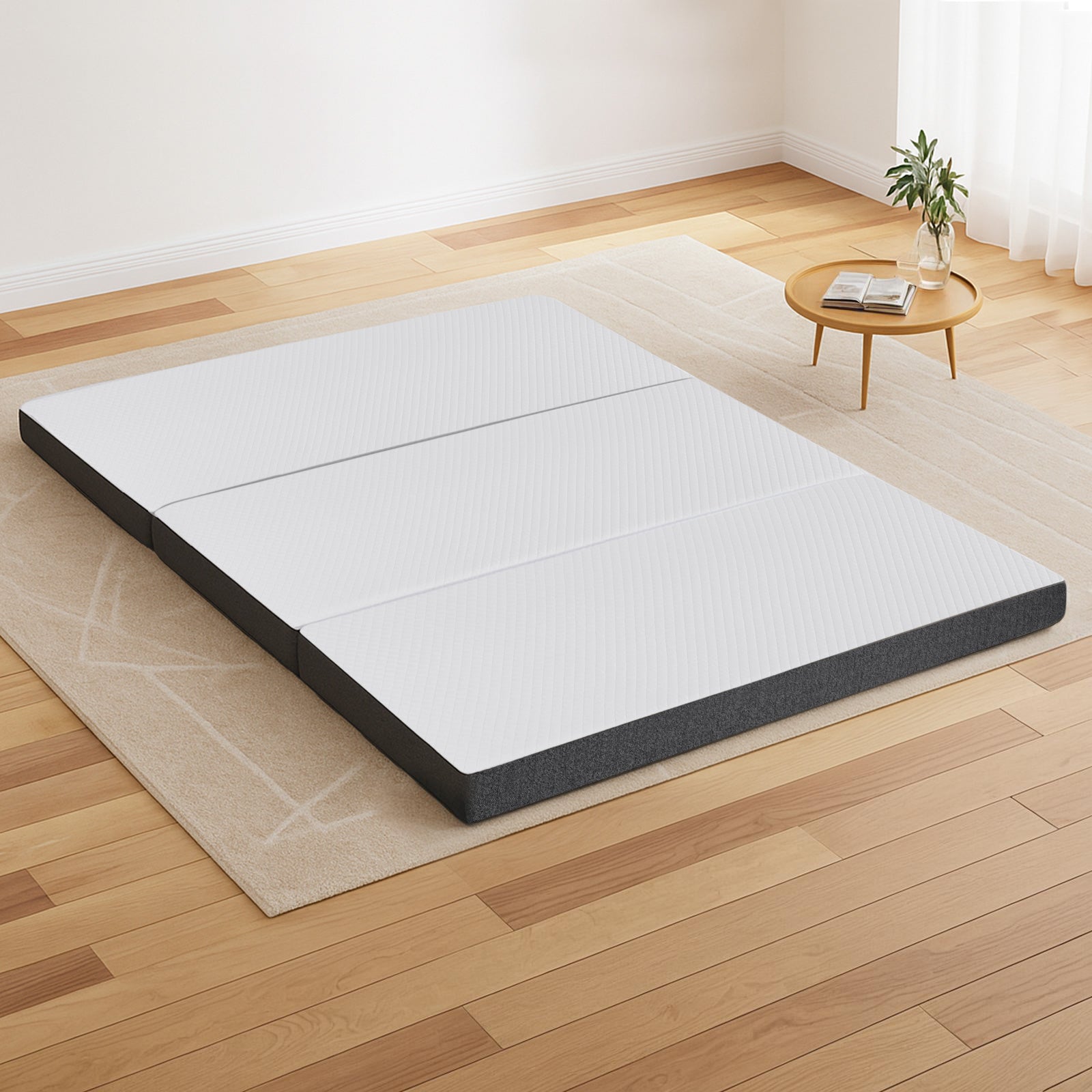 Queen Mattress: Giselle Bedding Foldable Mattress Folding Sofa Bed Tri-Fold Memory Foam Tencel Queen