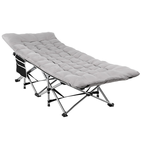 Artiss Folding Bed With Mattress Heavy Duty Grey 185CM