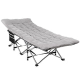 Artiss Folding Bed With Mattress Heavy Duty Grey 185CM