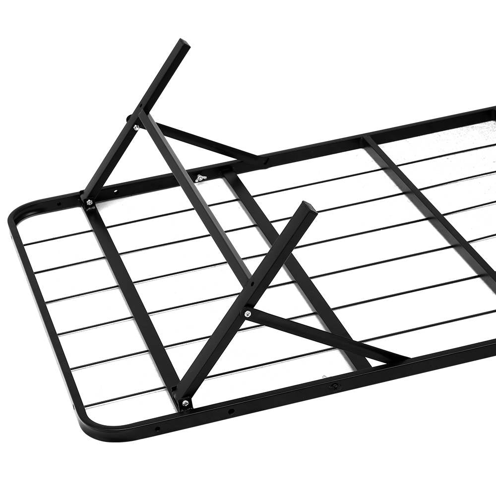 Beds & Bed Frames: Artiss Folding Bed Frame Metal Base - Queen