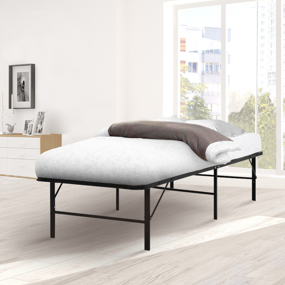 Beds & Bed Frames: Artiss Folding Bed Frame Metal Base - Single