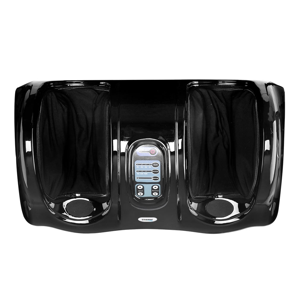 Livemor Foot Massager Shiatsu Massagers Electric Remote Roller Kneading Black