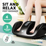 Massage Chairs: Livemor Foot Massager Shiatsu Massagers Electric Roller Kneading Leg Black
