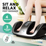 Livemor Foot Massager Shiatsu Massagers Electric Roller Kneading Calf Leg Grey