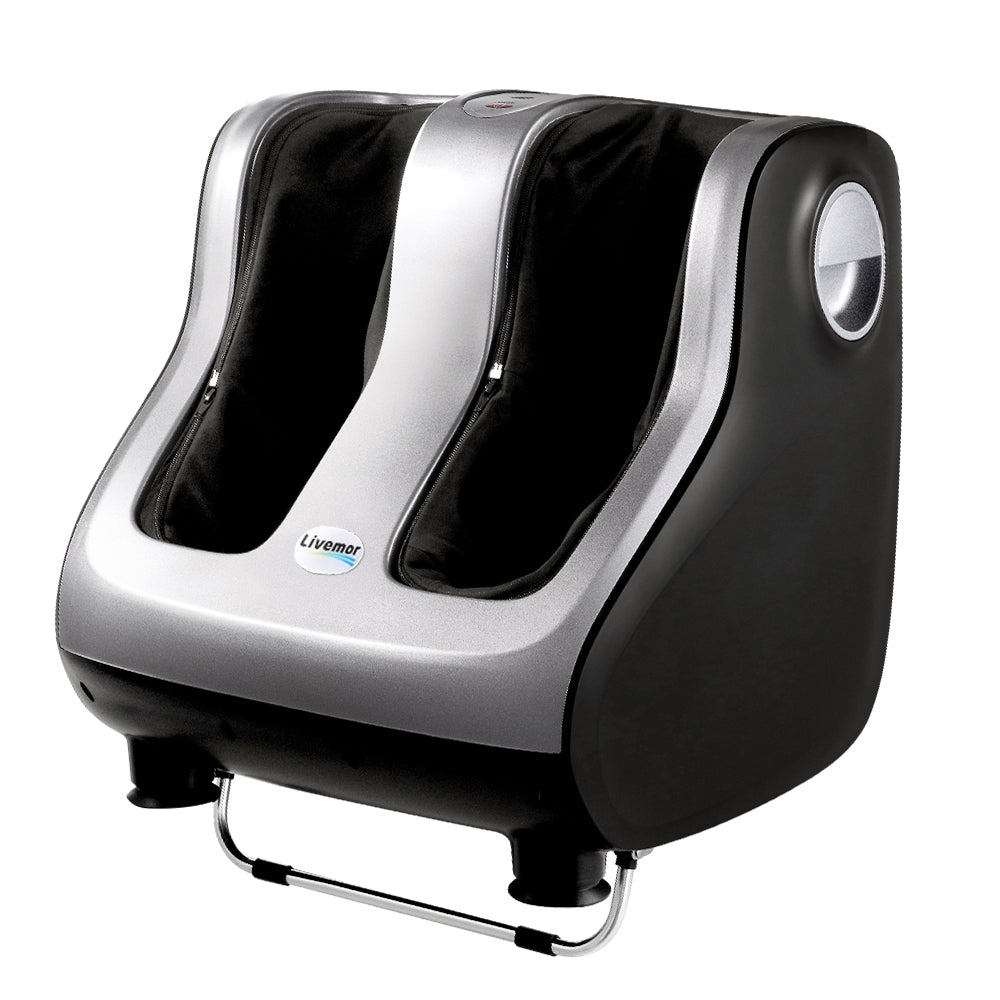 Massage Chairs: Livemor Foot Massager Shiatsu Massagers Electric Roller Calf Leg Kneading Silver