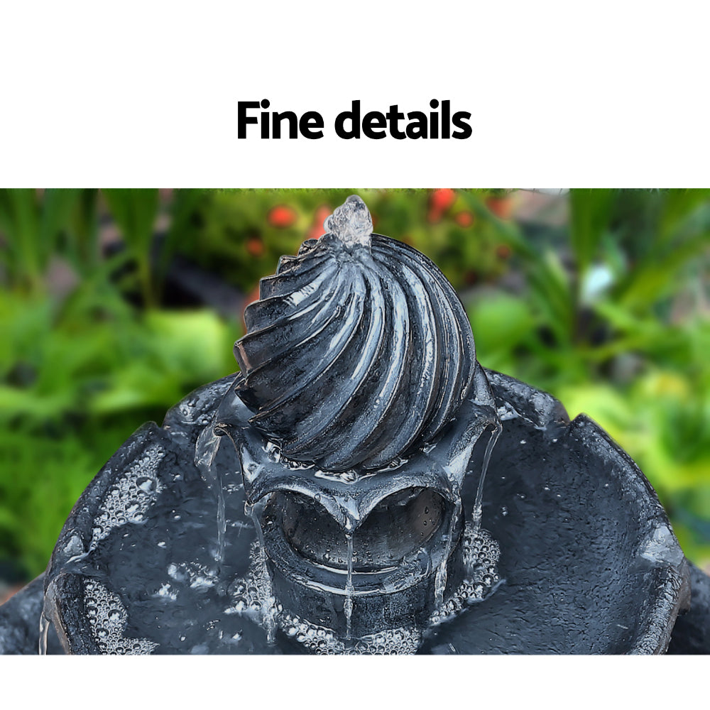 Fountain & Ponds Accessories: Gardeon Solar Water Feature 3-Tier Fountain with Pump Kit Bird Bath 93CM Black