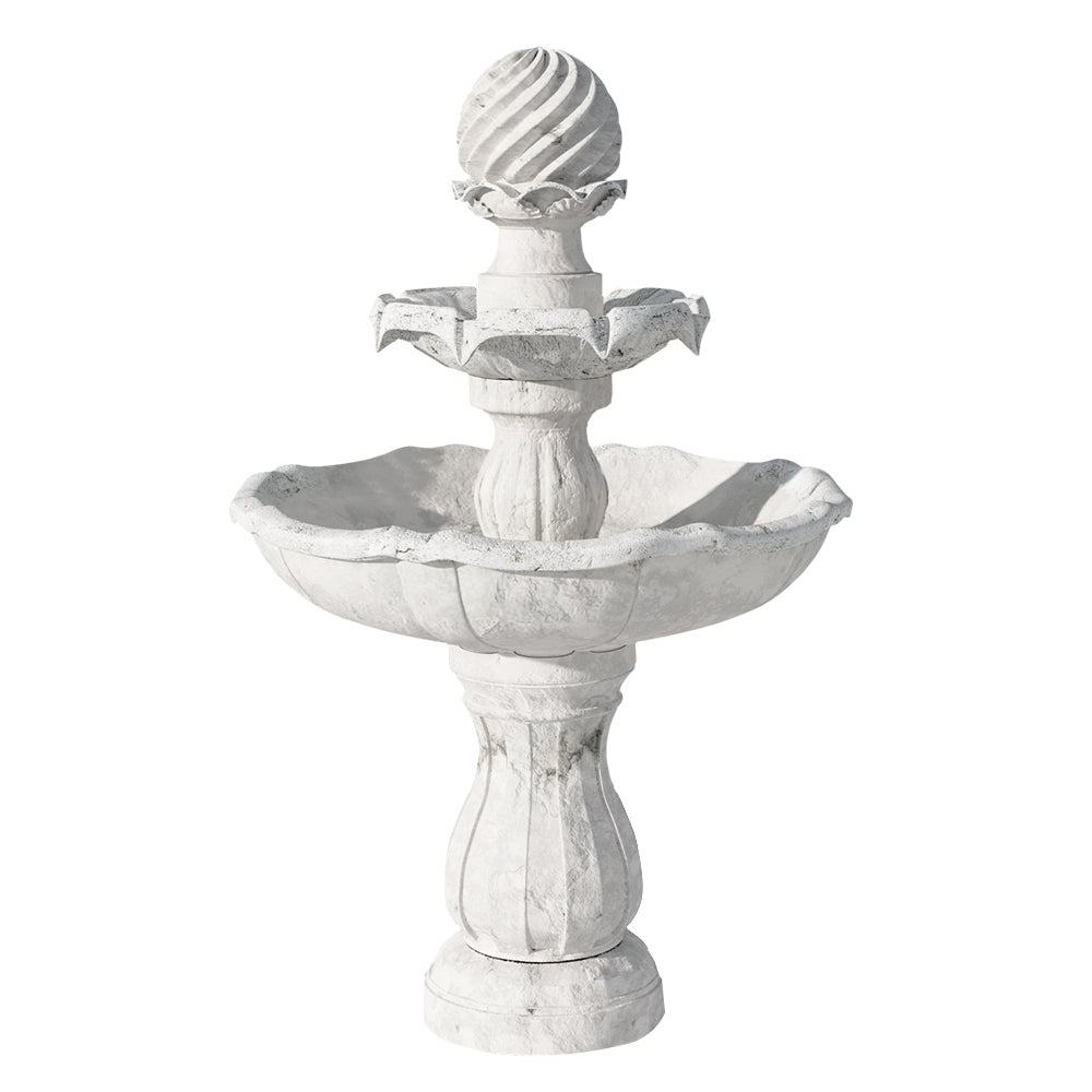 Fountain & Ponds Accessories: Gardeon Solar Water Feature 3-Tier Fountain with Pump Kit Bird Bath 93CM Ivory