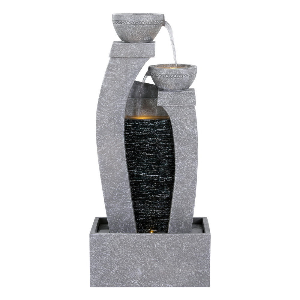 Fountain & Ponds Accessories: Gardeon Solar Fountain Water Feature Outdoor Fountain Indoor 3-Tier Cascading Grey