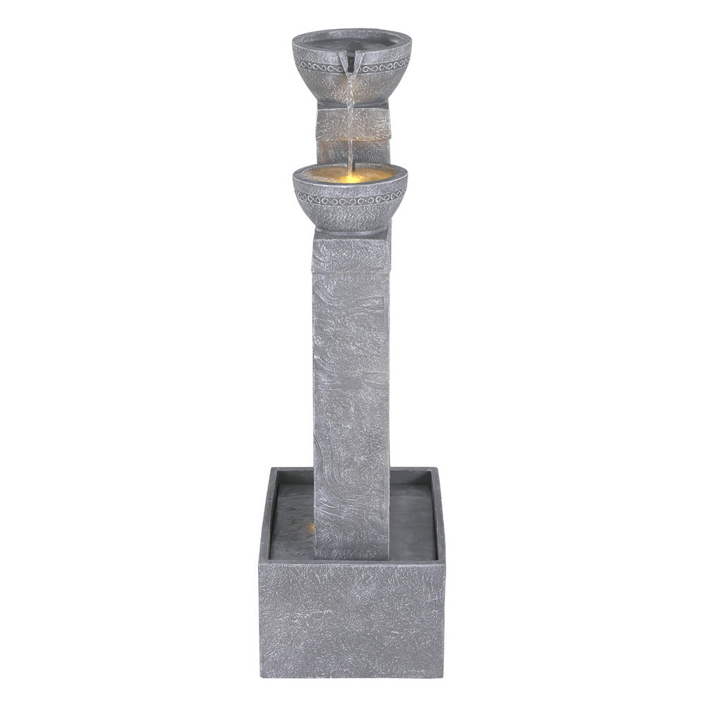 Fountain & Ponds Accessories: Gardeon Solar Fountain Water Feature Outdoor Fountain Indoor 3-Tier Cascading Grey