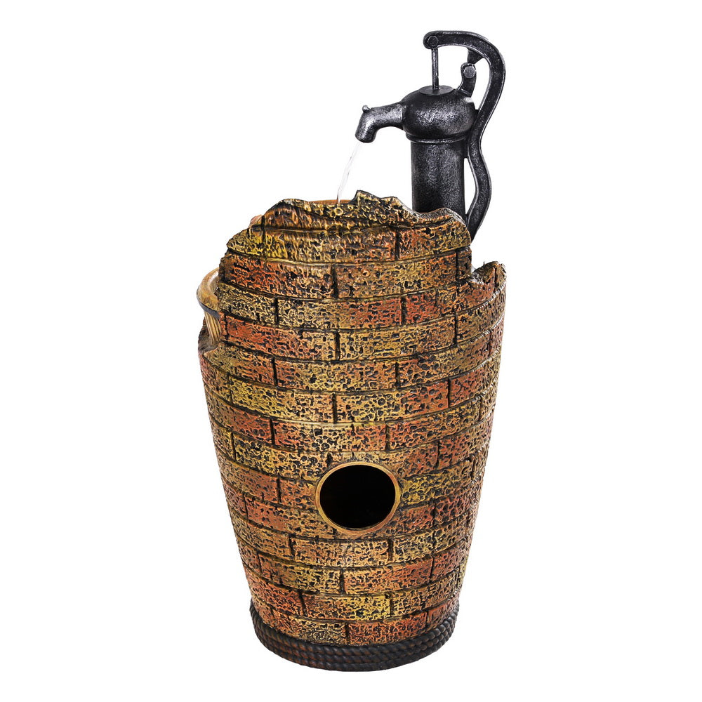 Fountain & Ponds Accessories: Gardeon Solar Fountain Water Feature Outdoor Cascading Hand Pump Design 80CM