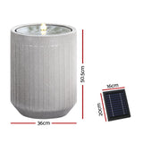 Gardeon Solar Fountain Water Feature Outdoor Fountain LED Lights Beige