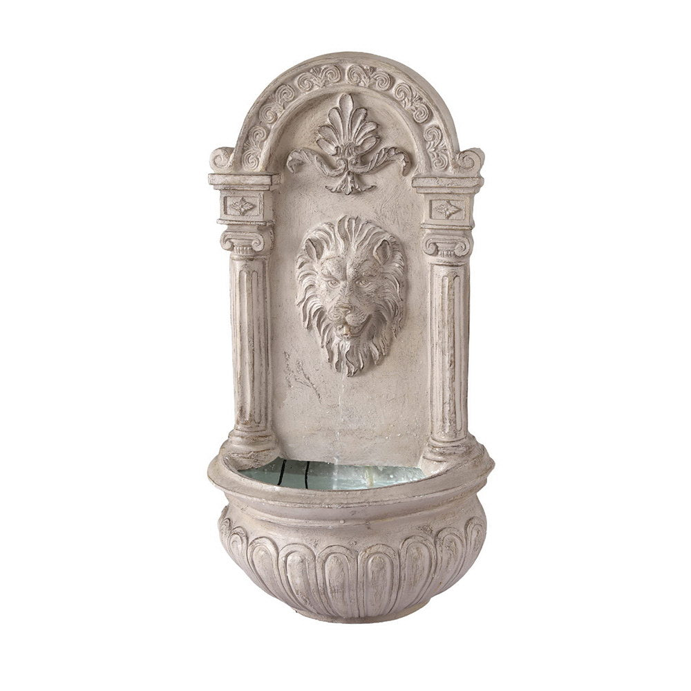 Fountains & Ponds: Gardeon Solar Fountain Water Feature Wall Mount Garden Fountains 77CM Beige