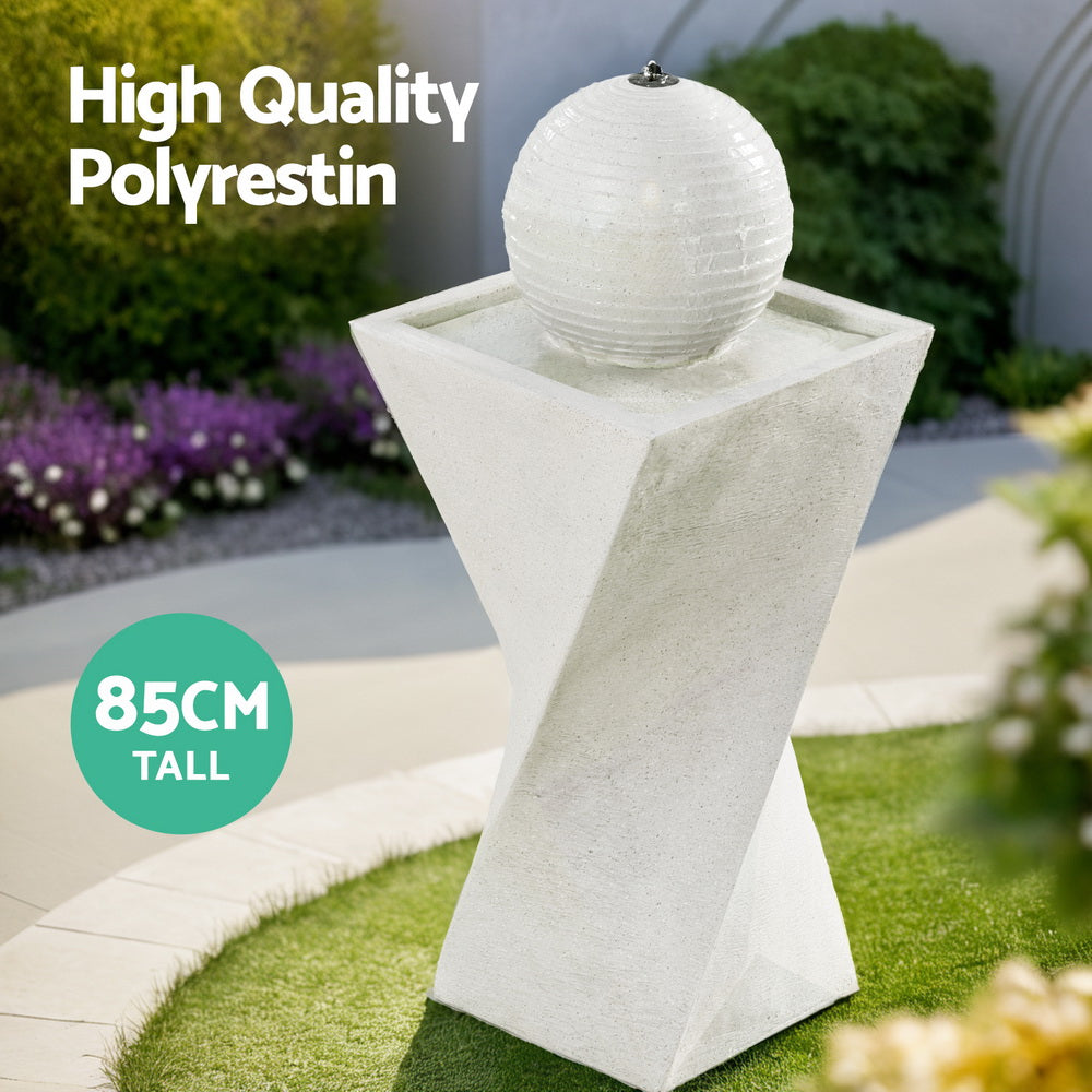 Fountain & Ponds Accessories: Gardeon Solar Fountain Water Feature Bird Bath Outdoor Garden LED Lights Ball 85CM
