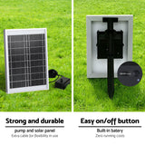 Gardeon Solar Fountain Water Feature Outdoor Fountain Indoor 3-Tier Bowl Cascading Grey