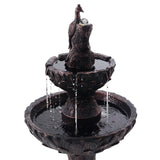 Gardeon Solar Water Feature Tier Fountain with Pump Kit Bird Bath 106CM Peacock