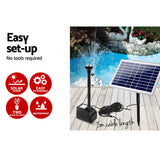 Fountain & Ponds Accessories: Gardeon Solar Pond Pump Submersible Water Fountain Kit 6.6FT