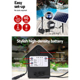 Fountain & Ponds Accessories: Gardeon Solar Pond Pump Submersible Water Fountain with Battery Kit LED Lights 6.6FT
