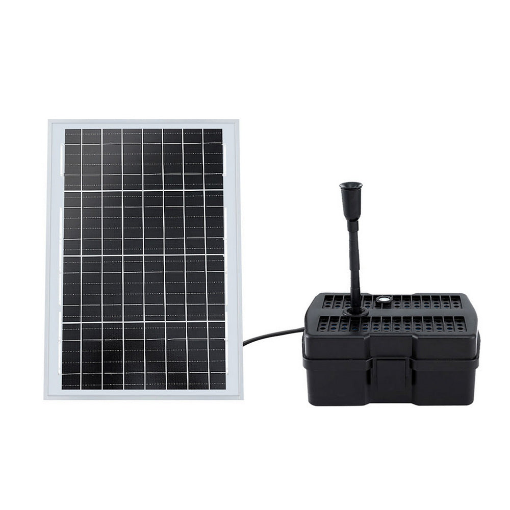 Fountain & Ponds Accessories: Gardeon Solar Submersible Water Pond Fountain Pump with Filter Box 6FT 1190L/H