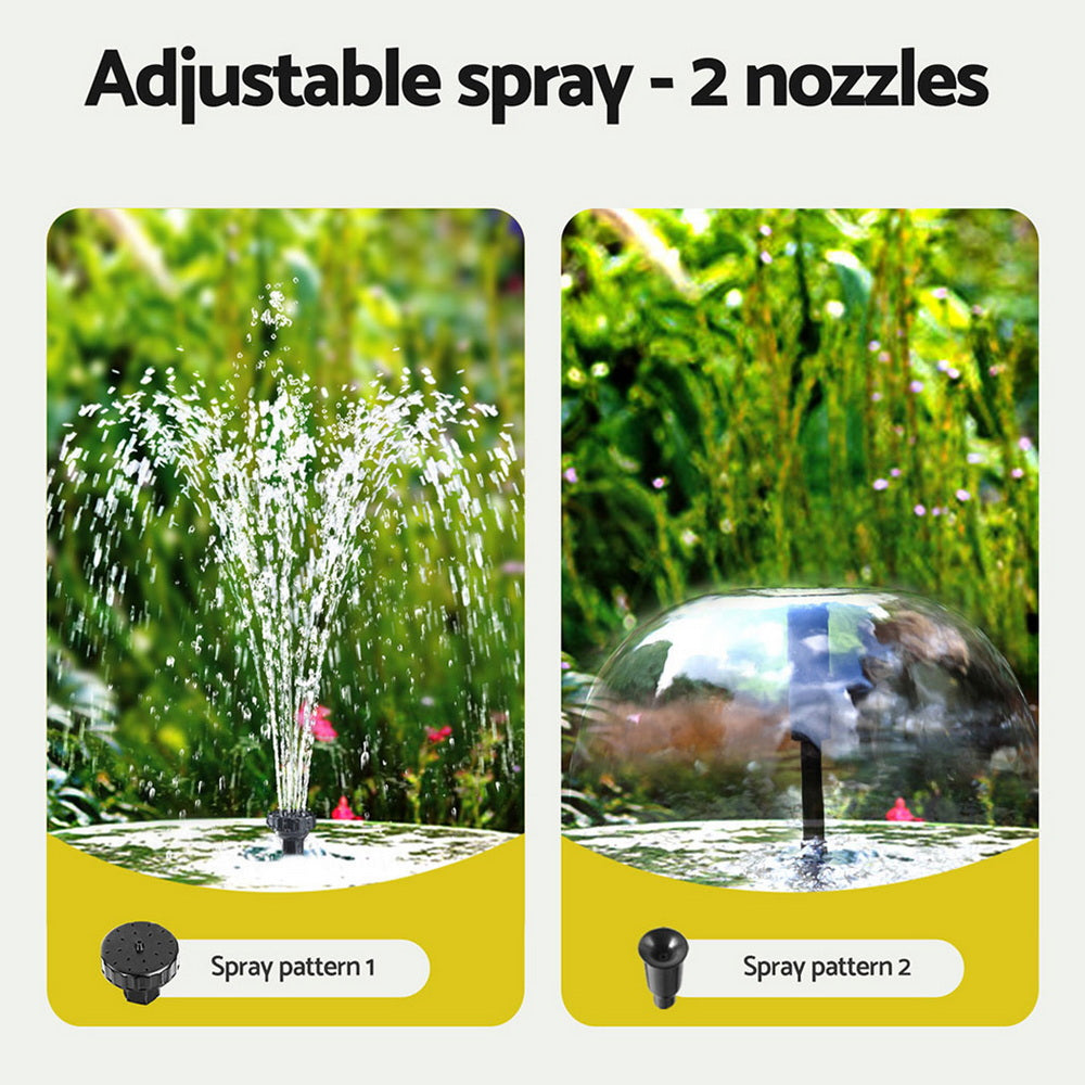 Fountain & Ponds Accessories: Gardeon Solar Submersible Water Pond Fountain Pump with Filter Box 6FT 1190L/H