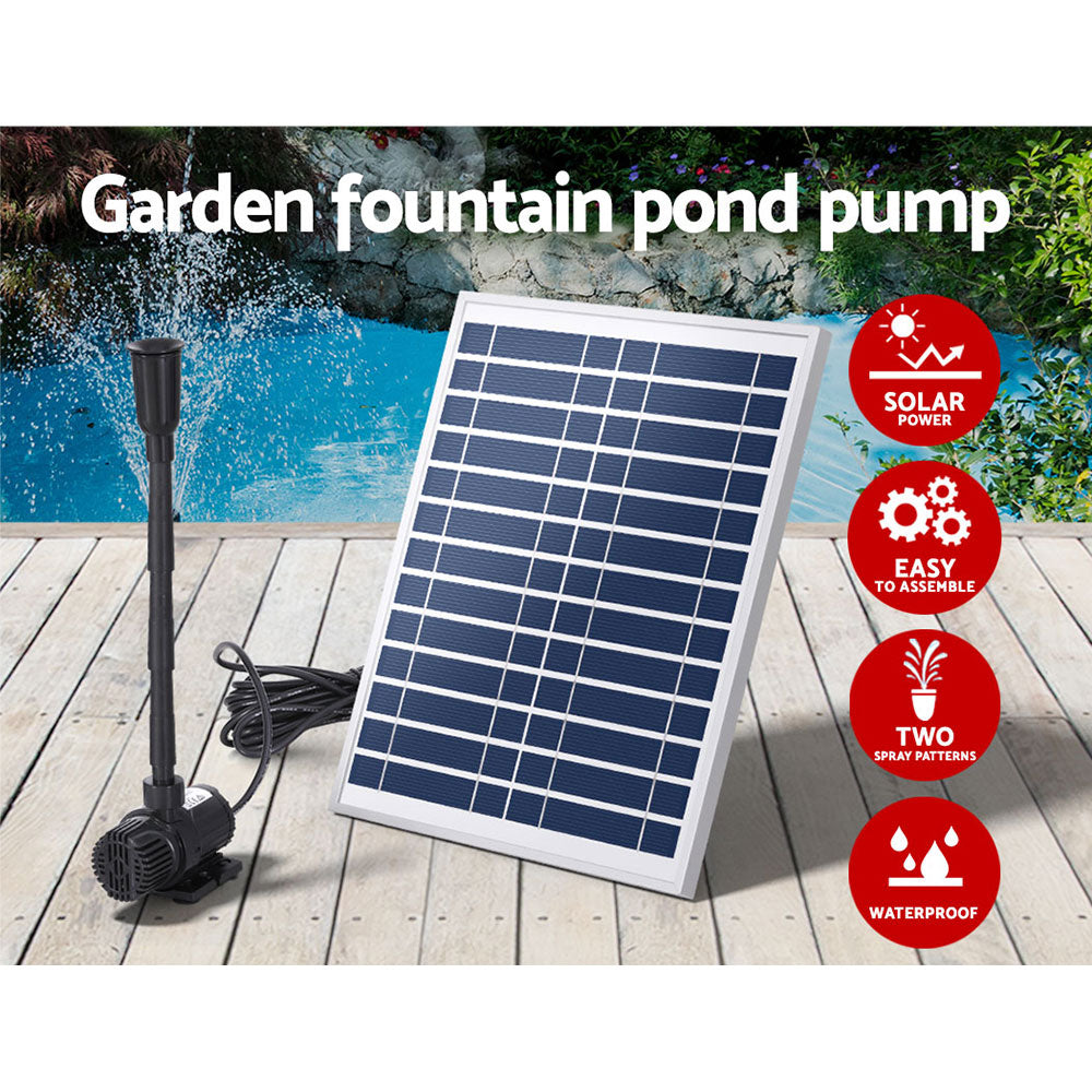 Fountain & Ponds Accessories: Gardeon Solar Pond Pump Submersible Water Fountain Kit 9.8FT