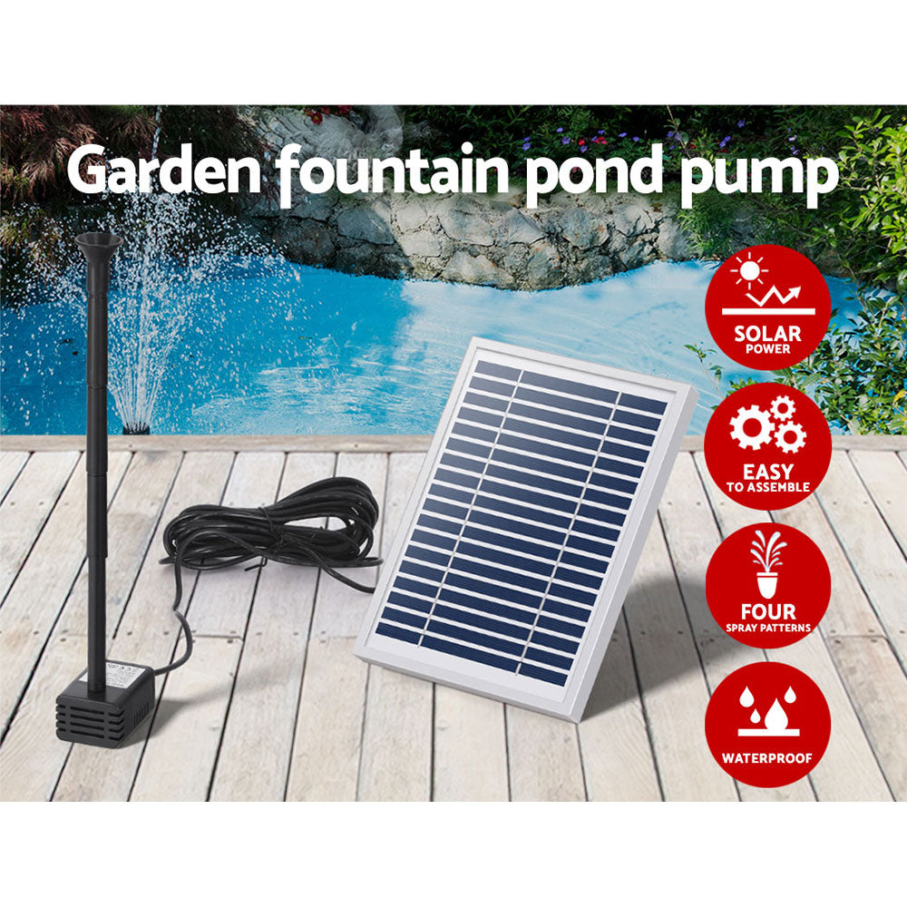 Fountain & Ponds Accessories: Gardeon Solar Pond Pump Submersible Water Fountain Kit 4.4FT