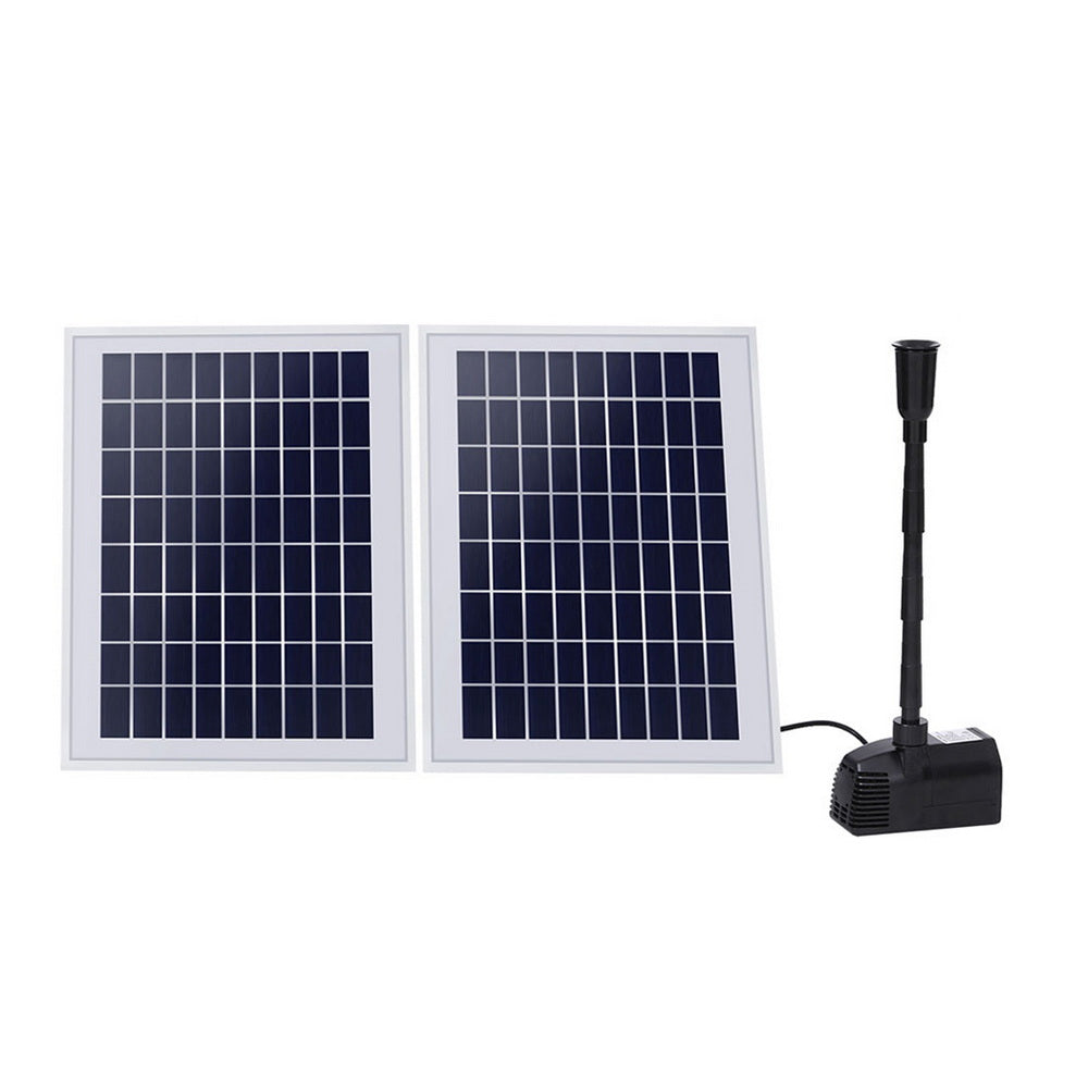 Pool Pumps: Gardeon Solar Pond Pump Submersible Water Fountain Kit with 2 Panels 1600L/H
