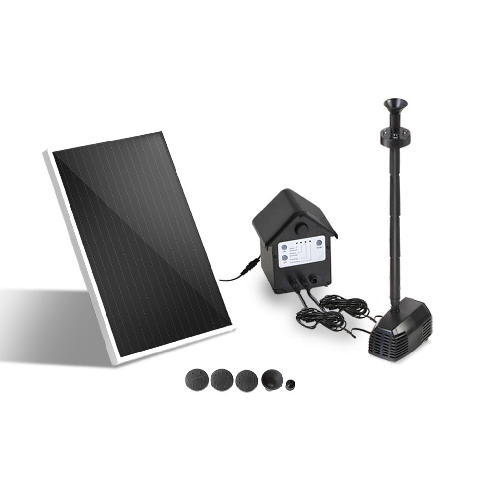 Fountain & Ponds Accessories: Gardeon Solar Pond Pump Submersible Water Fountain with Battery Kit LED Lights 4FT