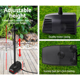Fountain & Ponds Accessories: Gardeon Solar Pond Pump Submersible Water Fountain with Battery Kit LED Lights 4FT