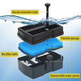 Fountains & Ponds: Gardeon Solar Submersible Water Pond Fountain Pump with Filter Box 4.6FT 470L/H