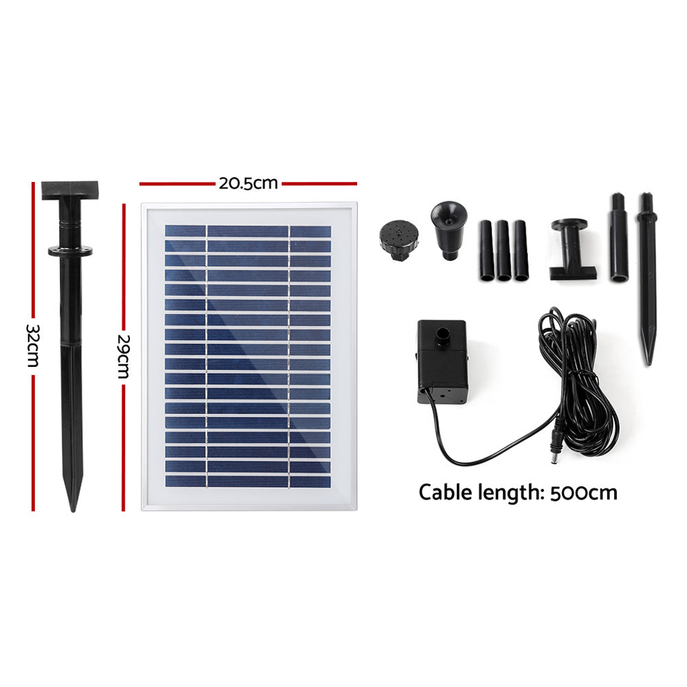 Fountain & Ponds Accessories: Gardeon Solar Pond Pump 4.6FT