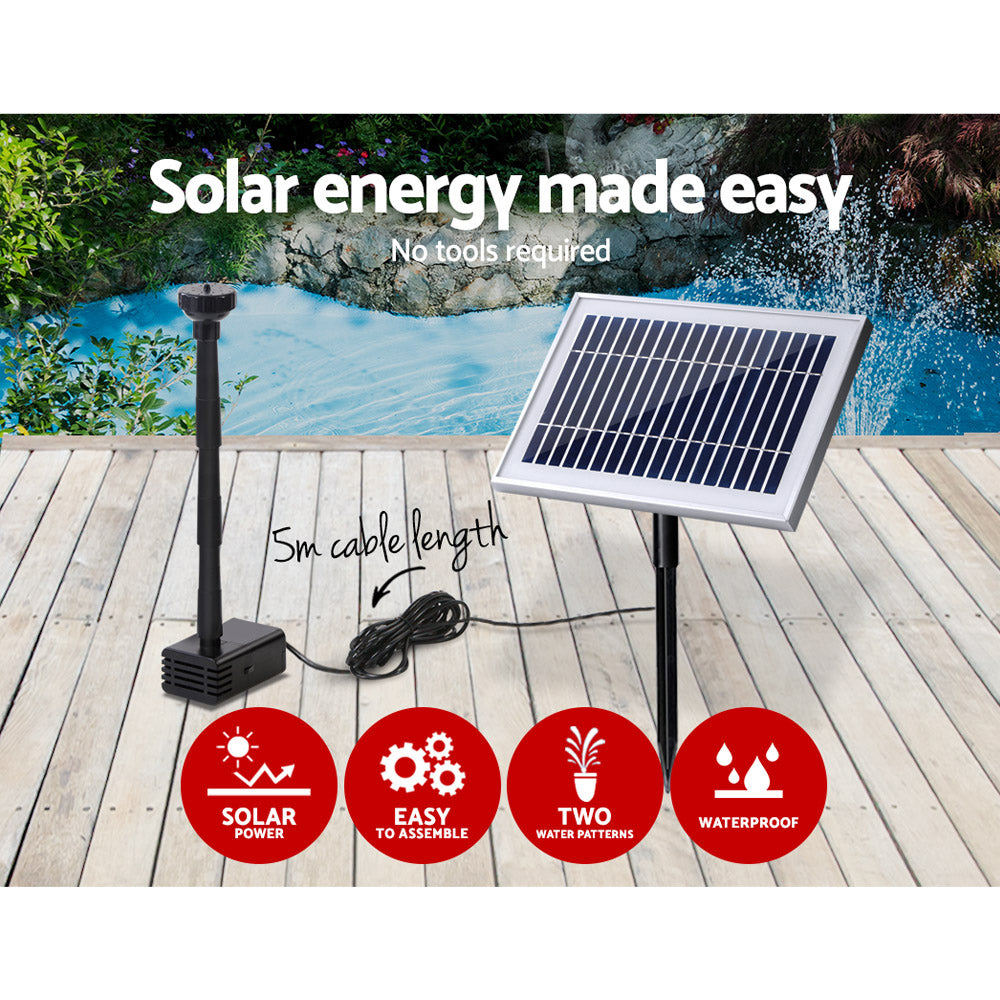 Fountain & Ponds Accessories: Gardeon Solar Pond Pump 4.6FT