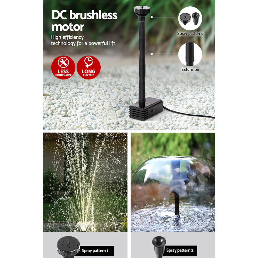 Fountain & Ponds Accessories: Gardeon Solar Pond Pump 4.6FT
