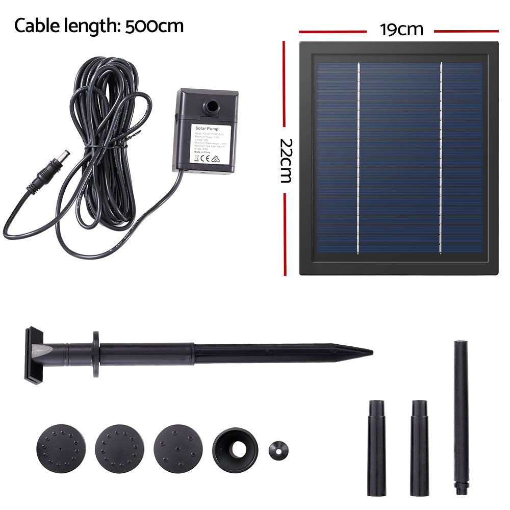 Fountain & Ponds Accessories: Gardeon Solar Pond Pump Submersible Water Fountain Kit 6.1FT