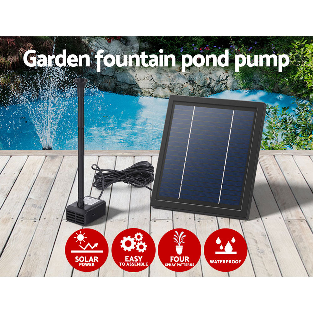 Fountain & Ponds Accessories: Gardeon Solar Pond Pump Submersible Water Fountain Kit 6.1FT