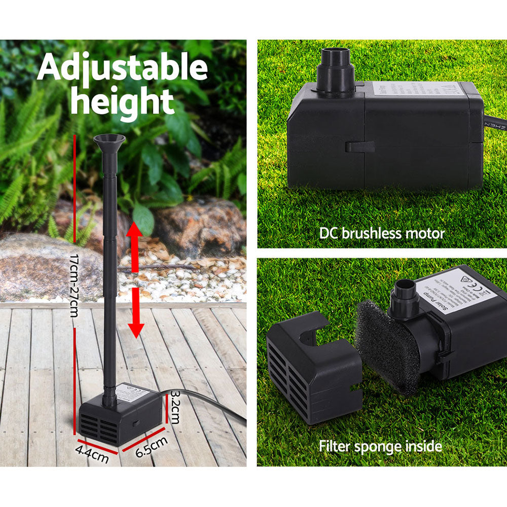 Fountain & Ponds Accessories: Gardeon Solar Pond Pump Submersible Water Fountain Kit 6.1FT