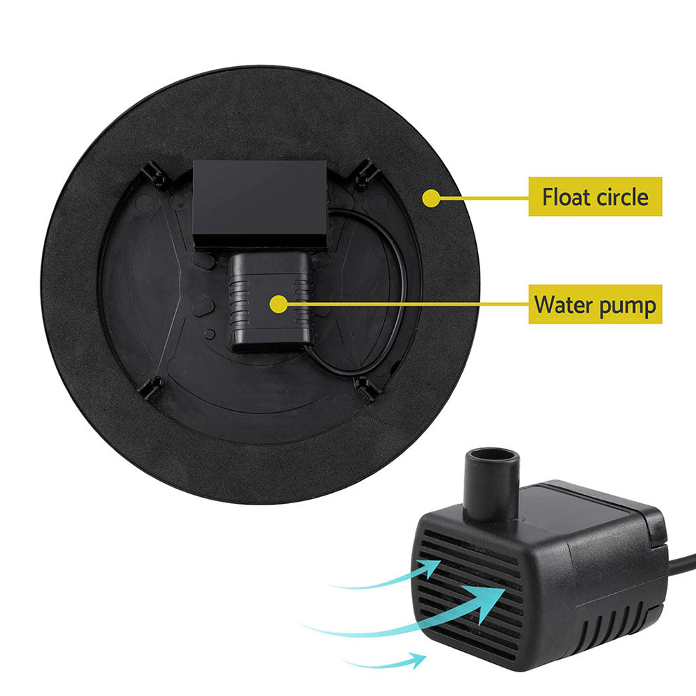 Fountains & Ponds: Gardeon Floating Solar Pond Water Fountain Pump Submersible Fountains 250L/H