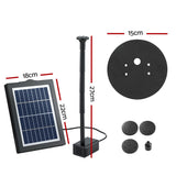 Fountains & Ponds: Gardeon Solar Pond Pump Water Fountain Submersible Floating Bird Bath 190L/H