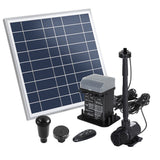 Fountain & Ponds Accessories: Gardeon Solar Pond Pump with Battery Kit LED Lights 9.8FT