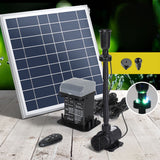 Fountain & Ponds Accessories: Gardeon Solar Pond Pump with Battery Kit LED Lights 9.8FT