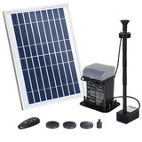 Fountain & Ponds Accessories: Gardeon Solar Pond Pump Submersible Fountain with Battery Kit LED Lights 5.2FT
