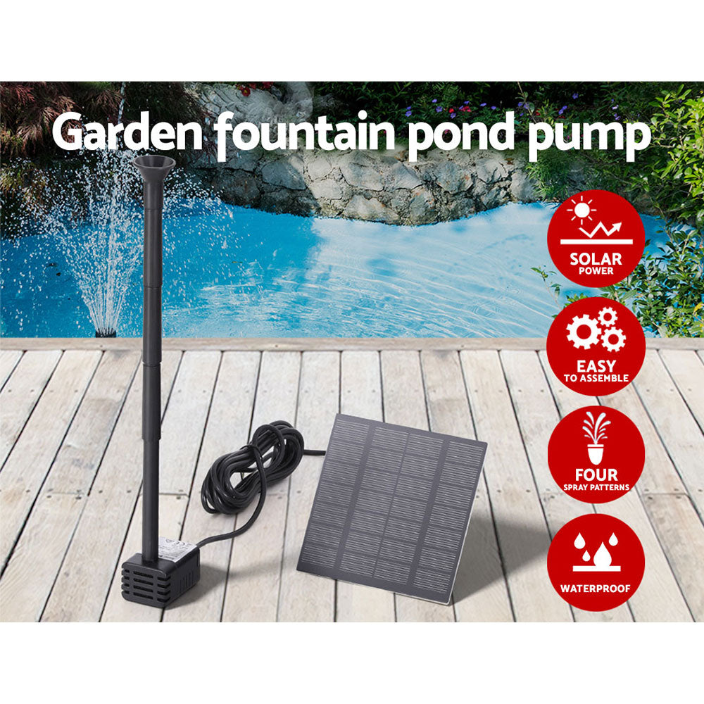 Fountain & Ponds Accessories: Gardeon Solar Pond Pump Submersible Water Fountain Kit 2.6FT