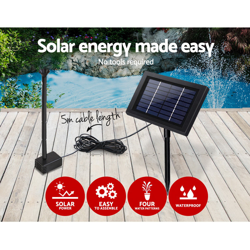 Fountain & Ponds Accessories: Gardeon Solar Pond Pump Submersible Water Fountain Kit 4FT