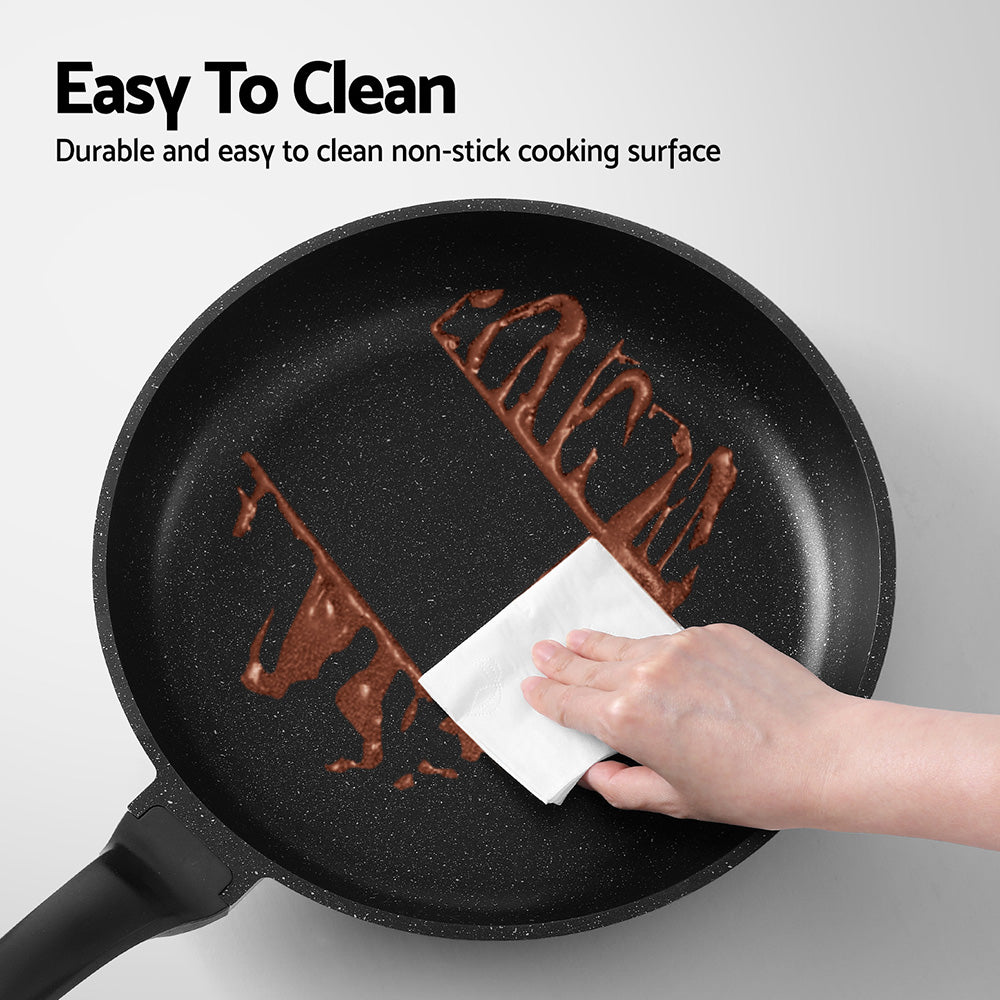 Skillets & Frying Pans: 5-Star Chef Non Stick Frying Pan Cast Aluminium Steak Skillet BBQ Cookware 30cm