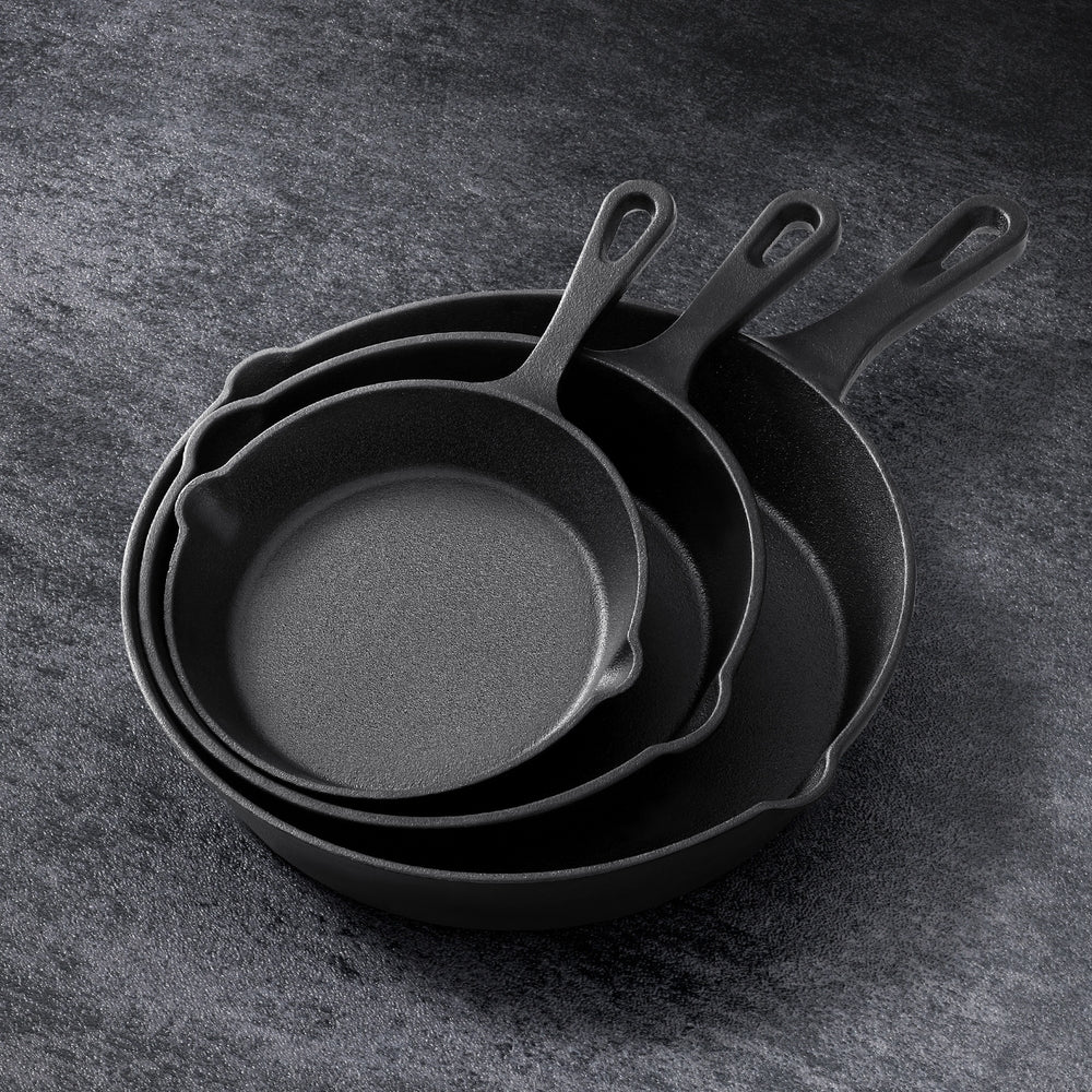 Skillets & Frying Pans: 5-star chef Non Stick Frying Pan Cast Iron 3PCS